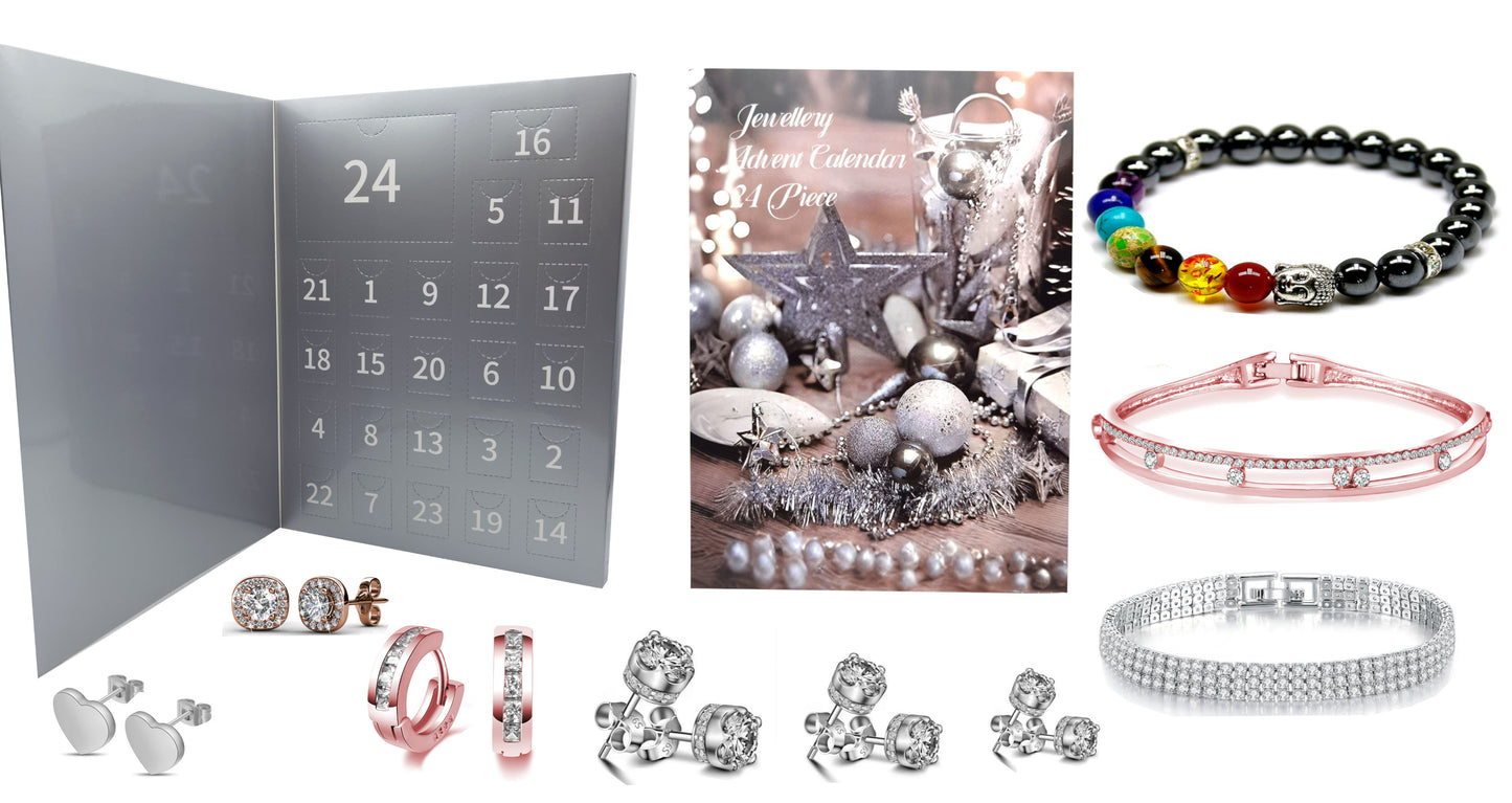 24 Piece Advent Calendar Encrusted with Crystals from Swarovski