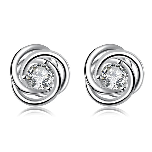 925 Crystal Swirl Earrings