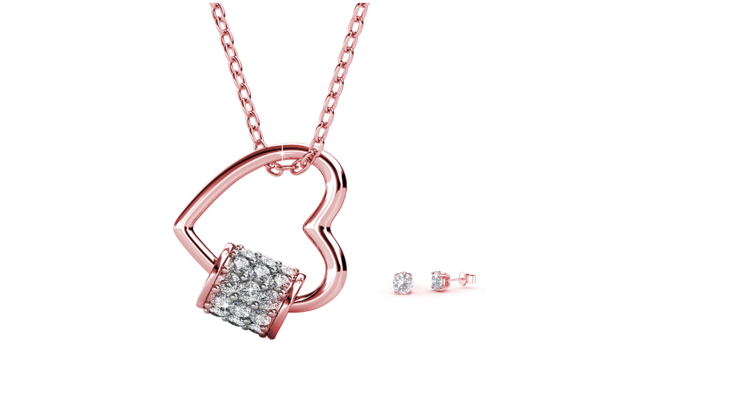 Love Pendant and Earring Set